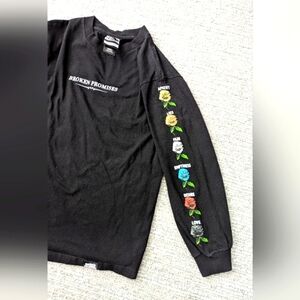 Broken Promises Unisex (Size Small) Black Tee with Graphics On Both Sleeves